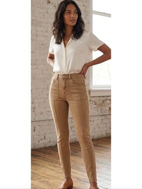 American Eagle Hi Rise Seamed Jeggings Cargo Brown Size 4